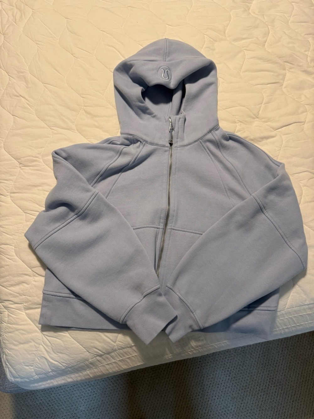 Lululemon Light Blue Scuba Oversized Full Zip Hoodie - Picture 2 of 4